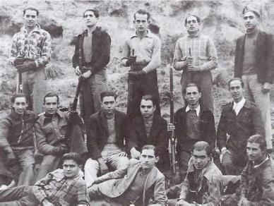 Joves soldats republicans de civil. Terres de l'Ebre, 1938.
